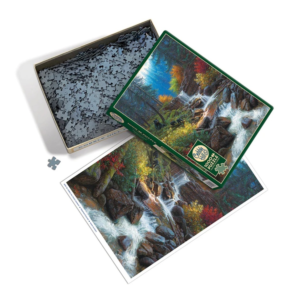 Cobb Hill Puzzle “Mountain Cascade”- 1000 Pieces with Poster